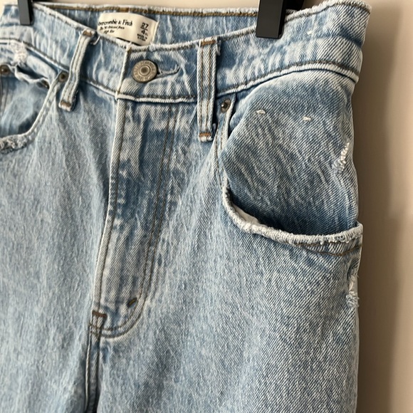 Abercrombie & Fitch 90s relaxed jean high-rise size 27 X-long length - Picture 8 of 12